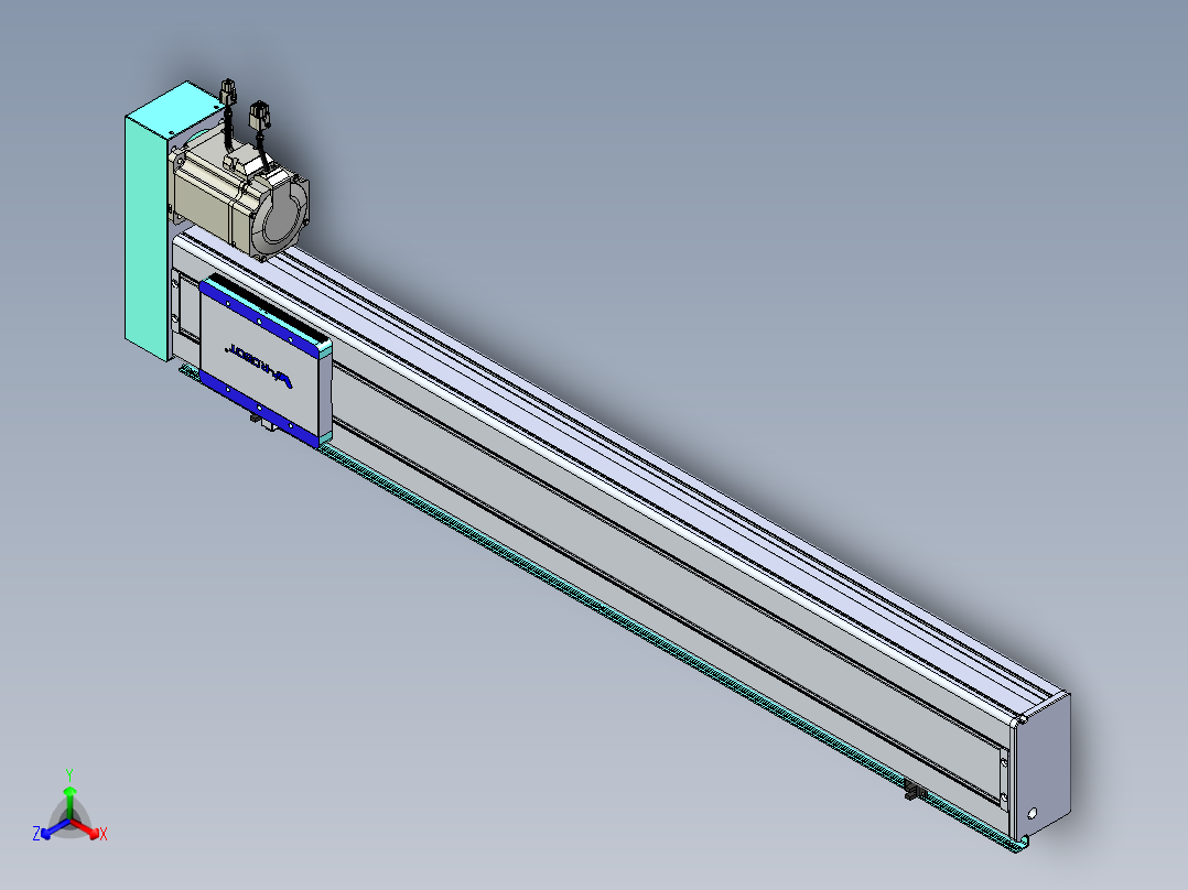 威洛博VC丝杆传动-无尘环境VC14-Lxx-C-S850-BR-ZP75-C3正等轴测图
