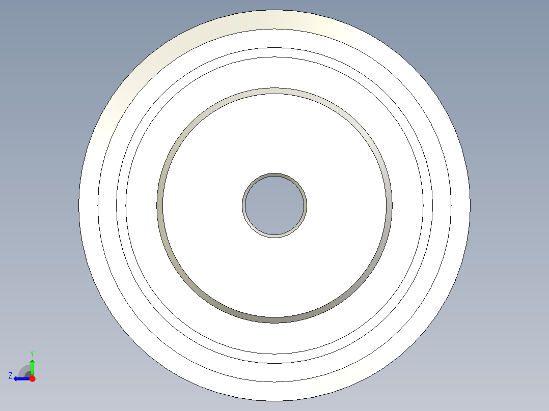 L050-20 同步皮带轮--stp三维 3d模型设计图右视图