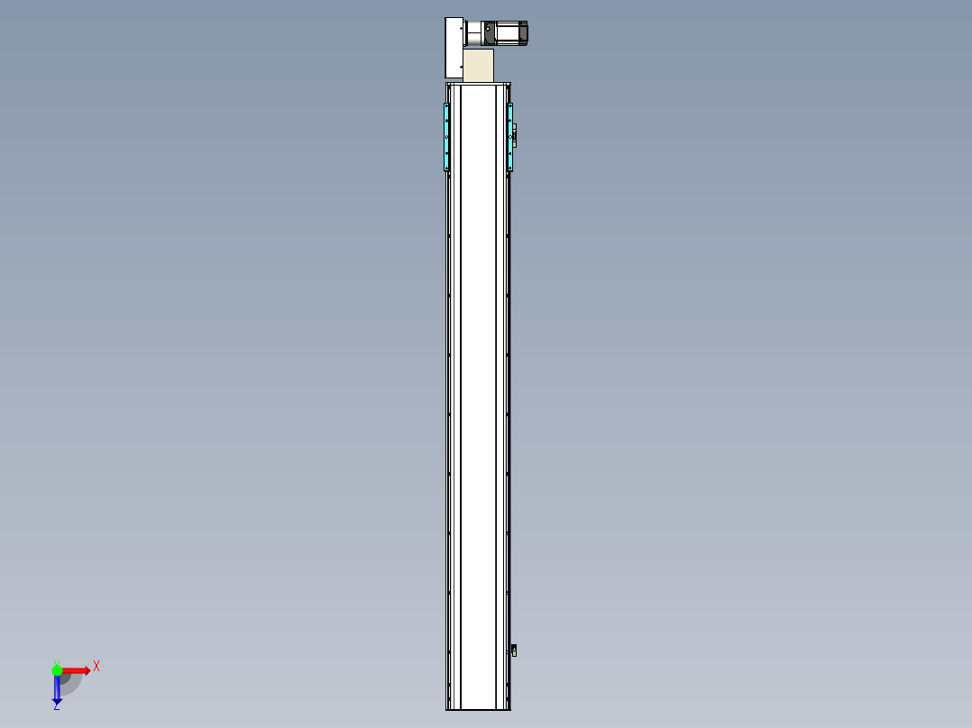 同步带滑台-半封闭B22H-L100-C-S1700-L-P75-D3-N5俯视图