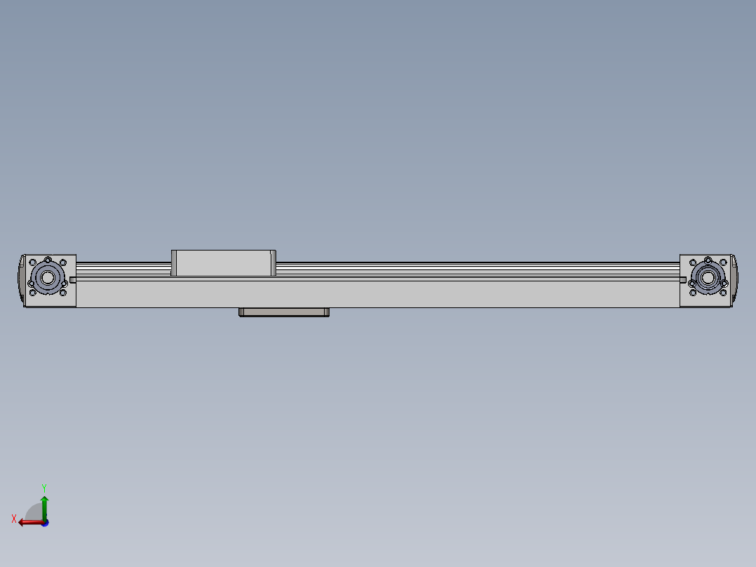 LH4572模组3D滑轨三维SW后视图