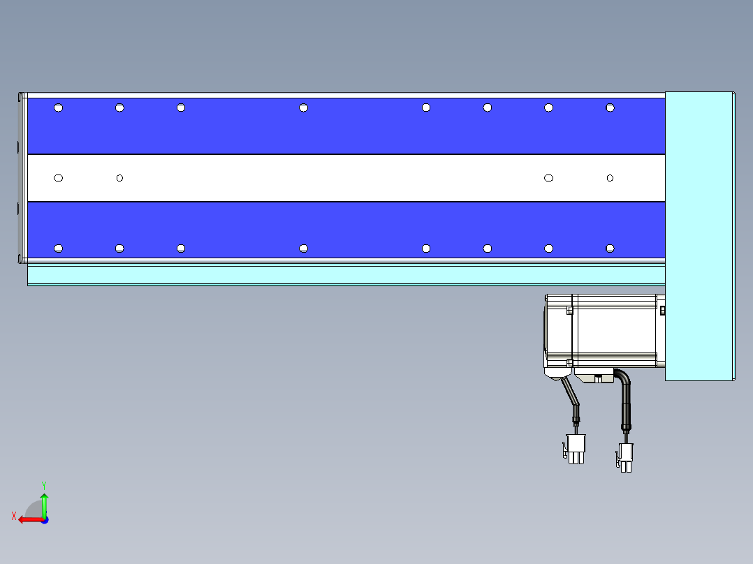 VF丝杆传动-一般环境VF14-Lxx-C-S250-BL-ZP40-C3后视图