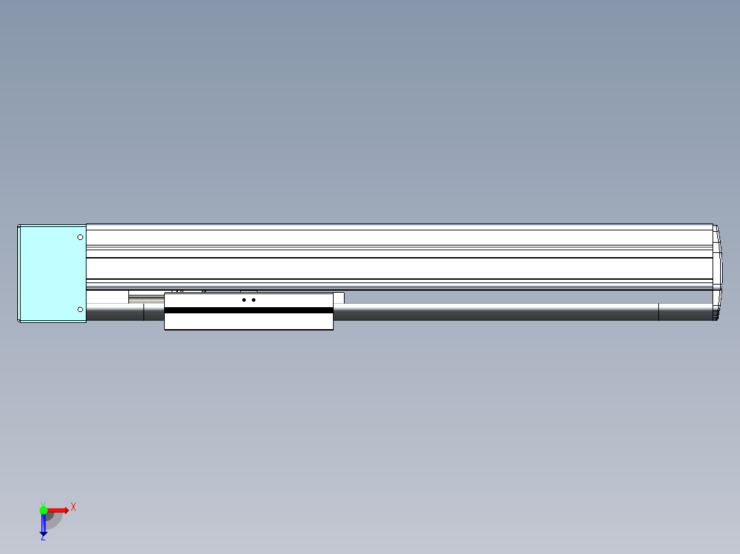VF丝杆传动-一般环境VF14-Lxx-C-S250-BL-ZP40-C3俯视图