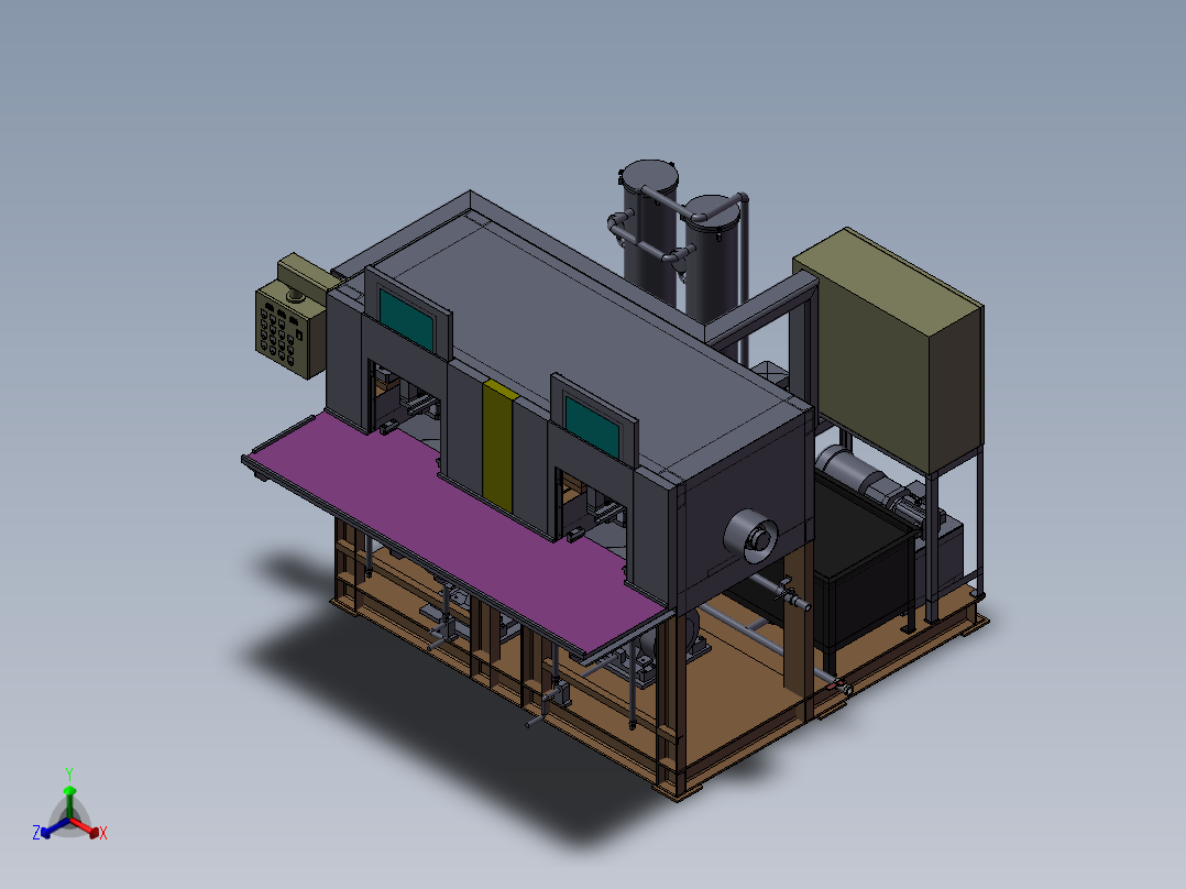 重型旋压排水机正等轴测图