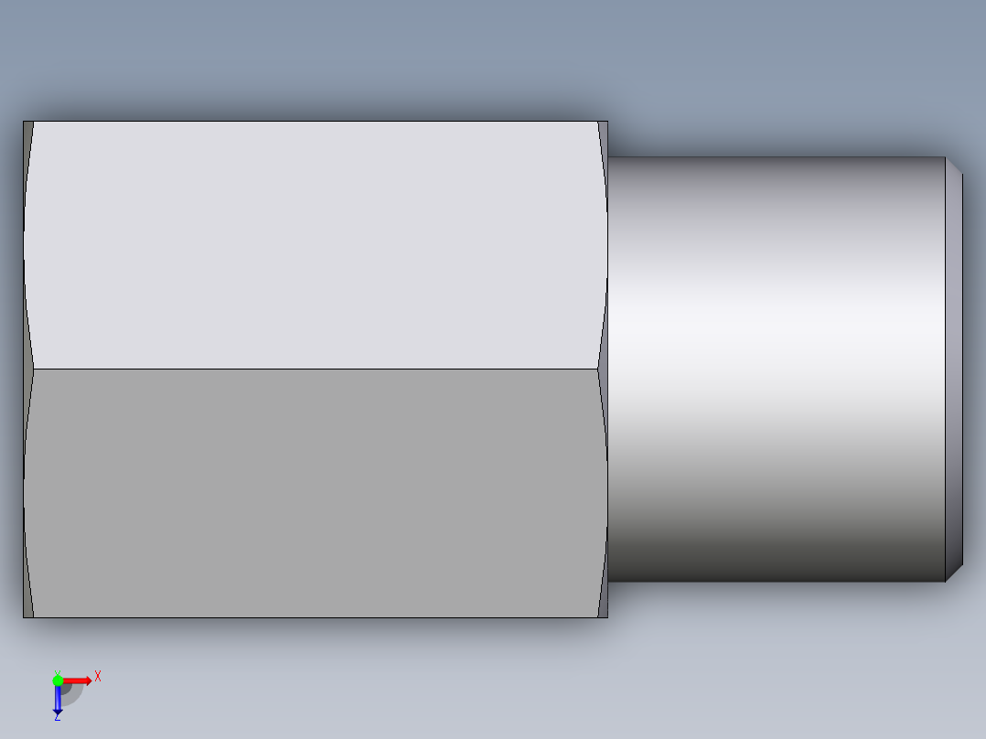 卡套式工业通用硬管接头EO_Swivel_connector_GAI06LM71X俯视图