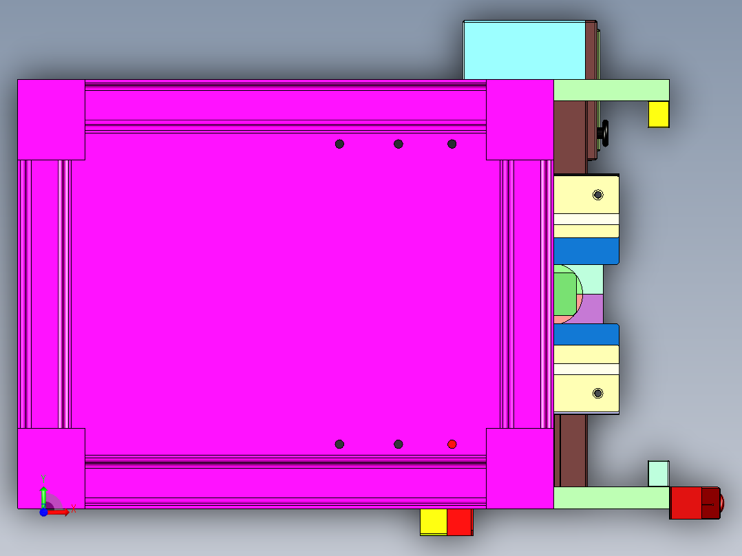 可稳定夹持的气弹簧充气机前视图