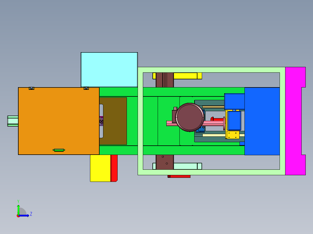 可稳定夹持的气弹簧充气机左视图