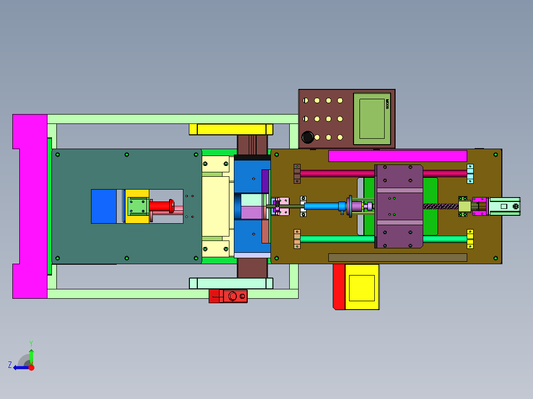 可稳定夹持的气弹簧充气机右视图