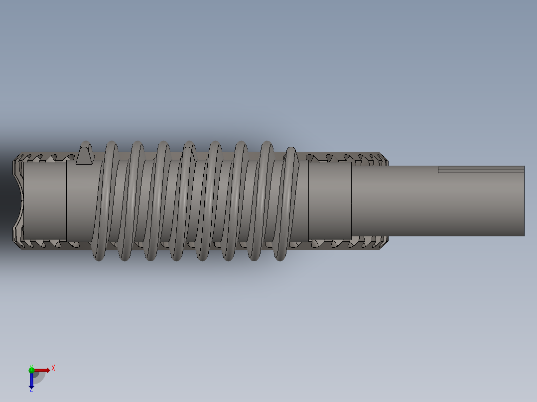 蜗轮蜗杆俯视图