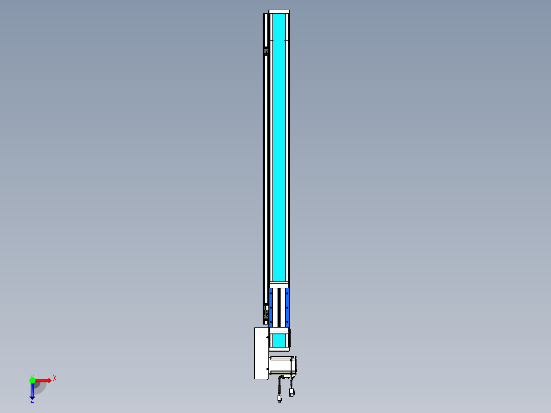 威洛博LB.GB同步带传动--欧规系列LB6A-L65-S800-BR俯视图