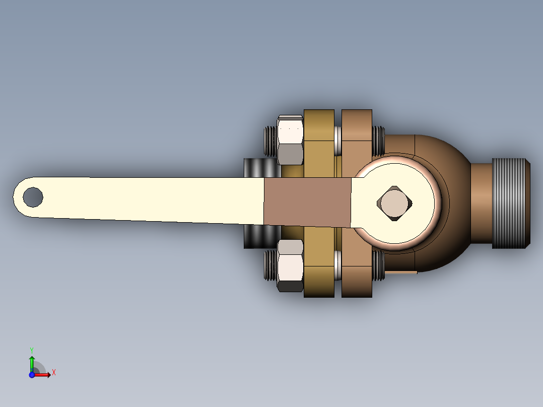 法兰链接球阀设计(1)前视图