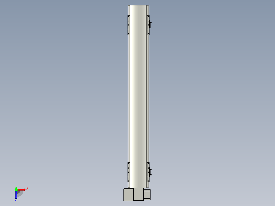 直线模组WG-LHB12-S800-LD设计图纸俯视图
