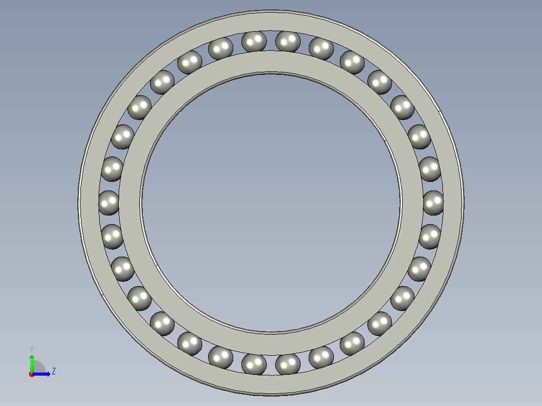 深沟球轴承16020左视图