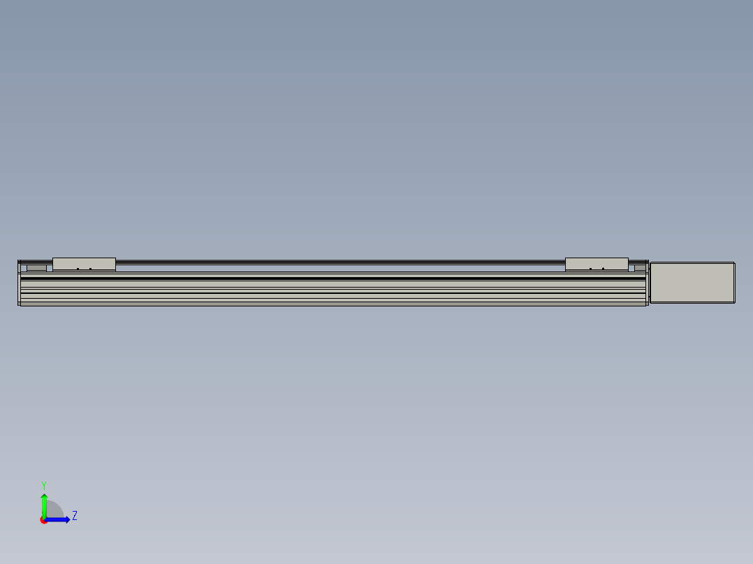 直线模组WG-LHB12-S850-BL设计图纸左视图