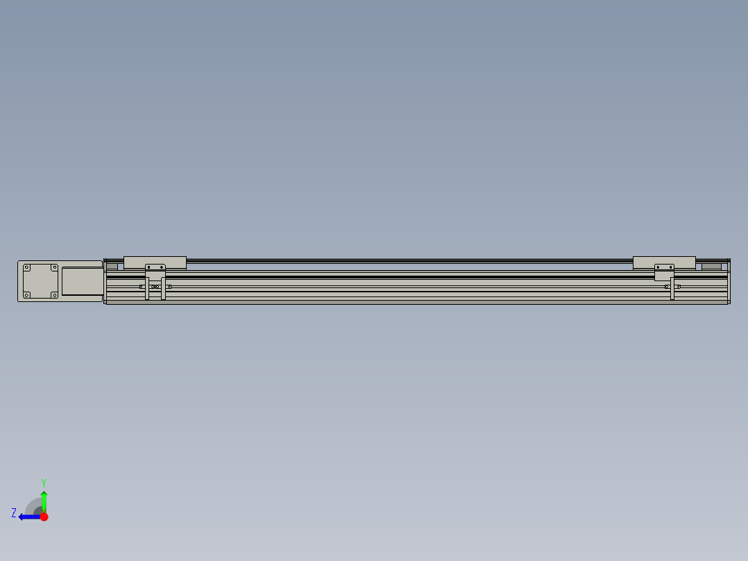 直线模组WG-LHB12-S850-BL设计图纸右视图