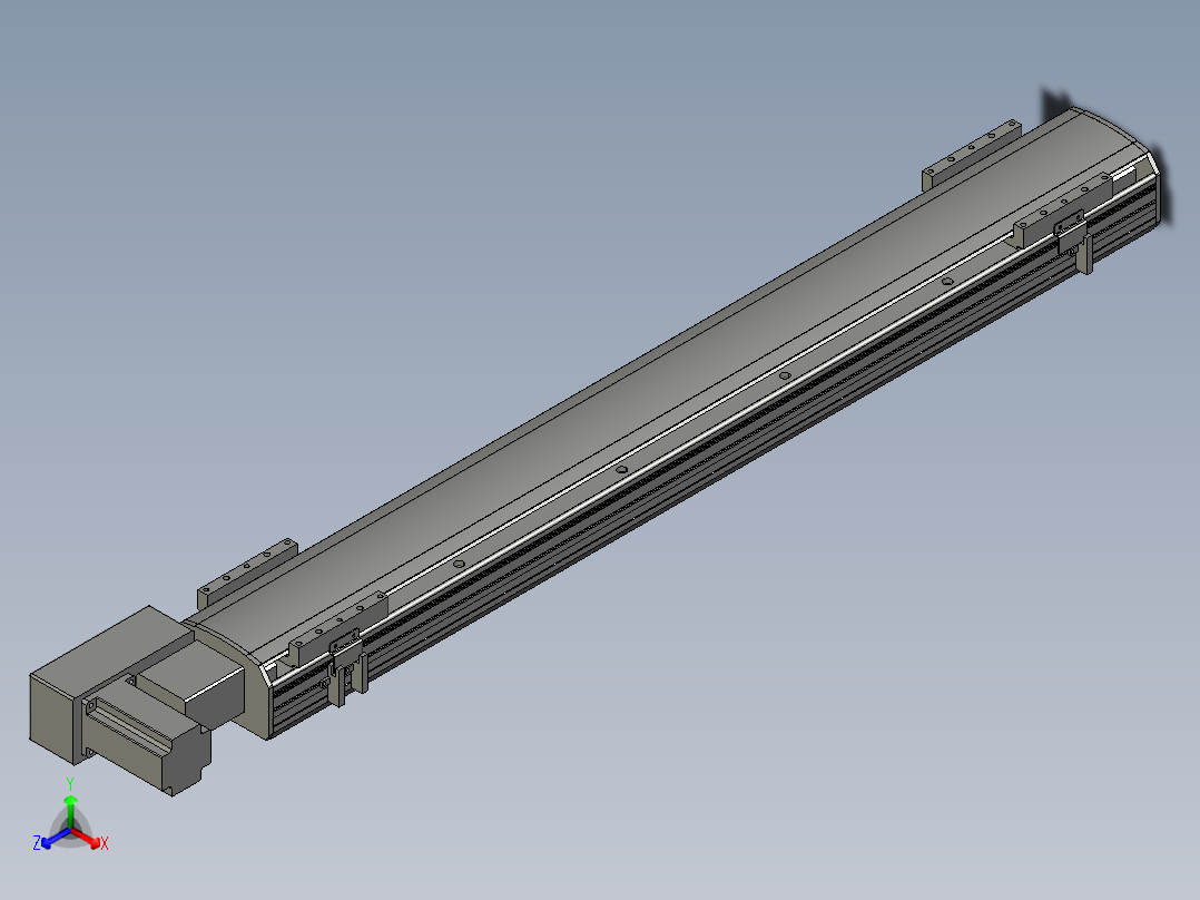直线模组WG-LHB12-S850-BL设计图纸正等轴测图