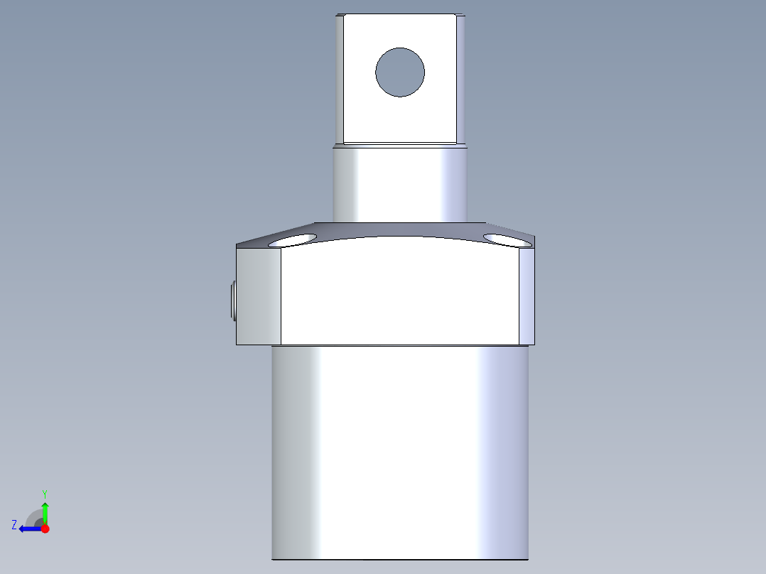 KOSMEKLG1050-Gx-P多系列多零件图纸模型右视图