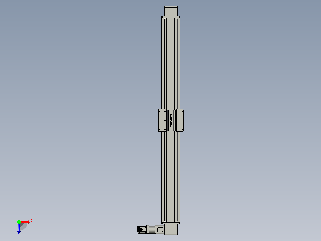 威洛博直线电机模组EB20-L224-S1900-R-ZP75-MS3-5K俯视图
