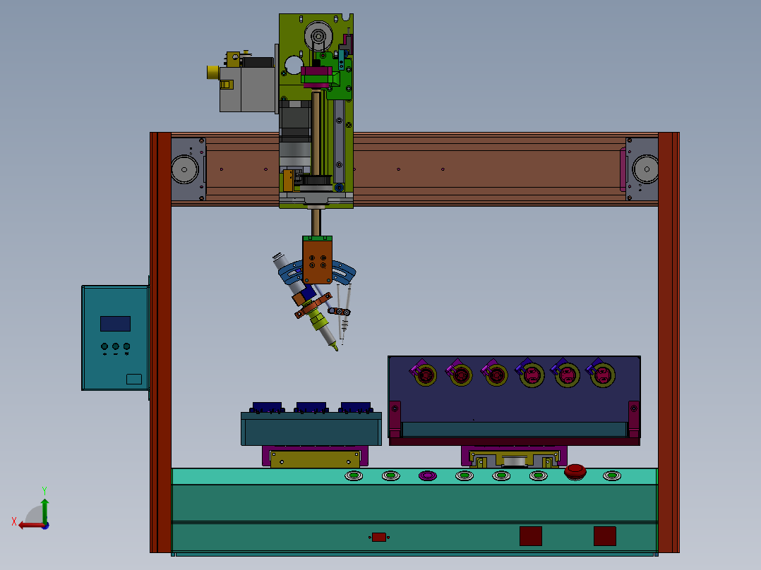 300 Y型焊锡机后视图