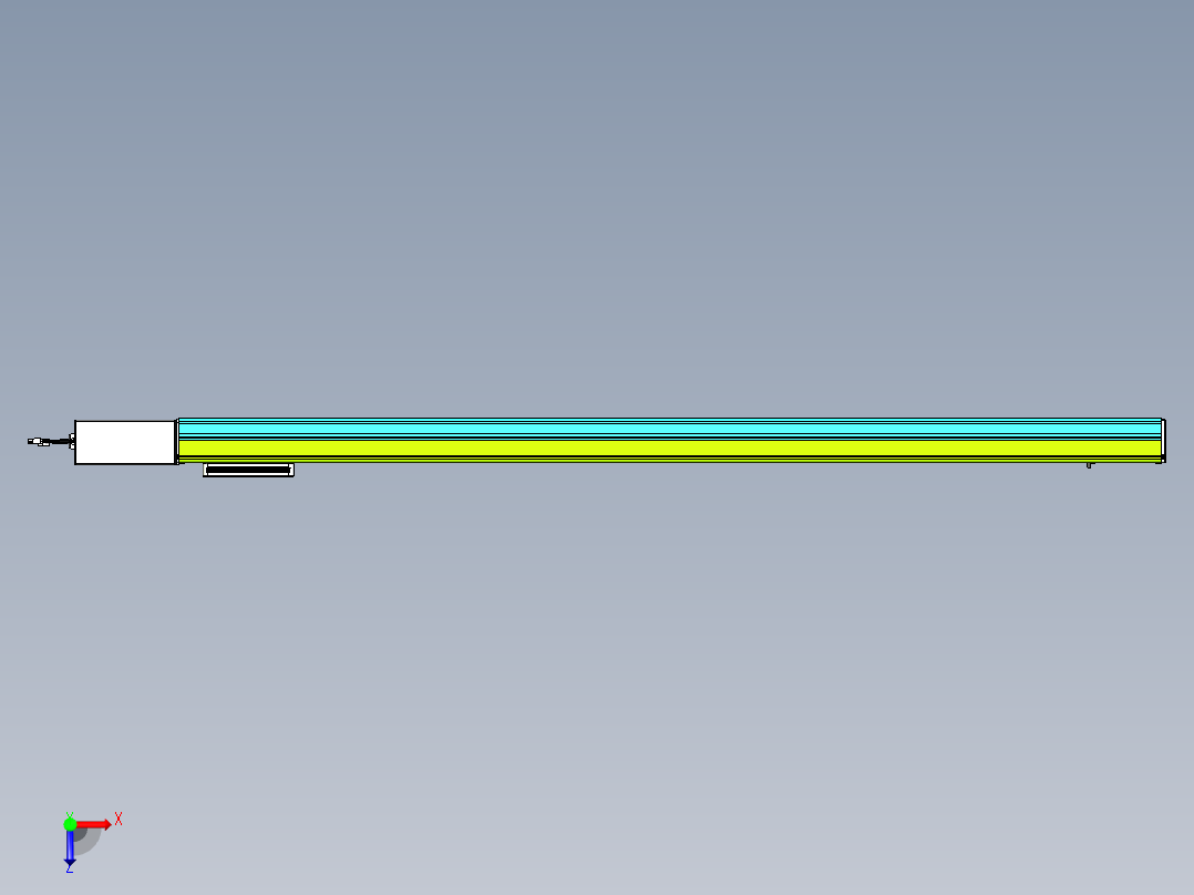 威洛博VBC同步带传动一无尘环境VBC17-L45-S1650-BR-ZP75-C3俯视图