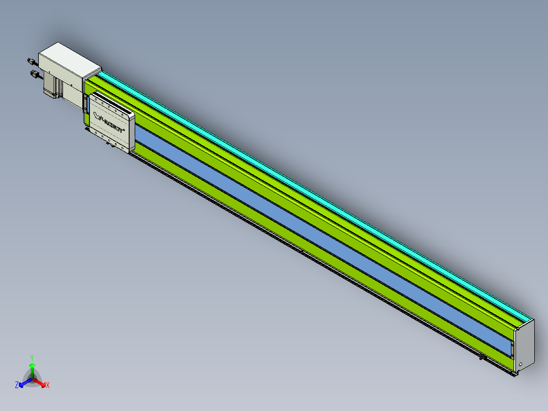 威洛博VBC同步带传动一无尘环境VBC17-L45-S1650-BR-ZP75-C3正等轴测图