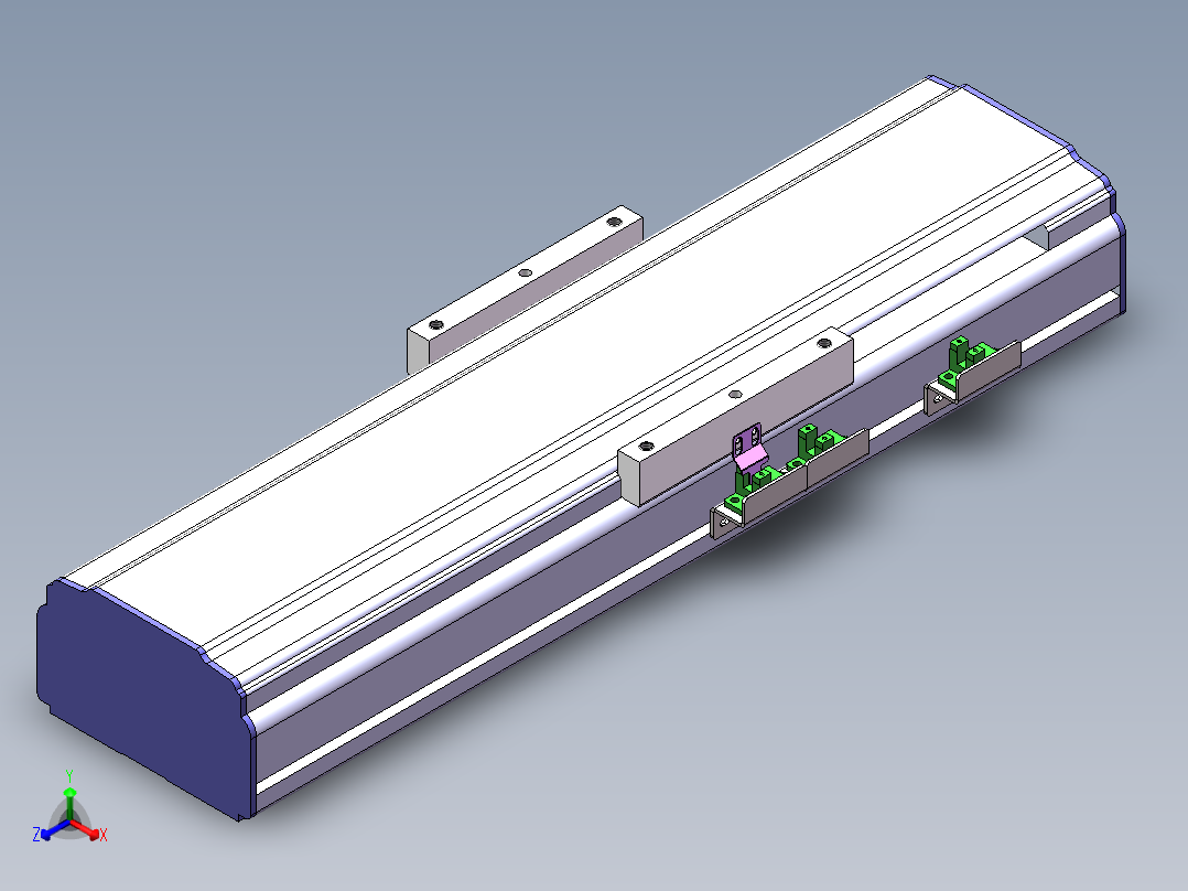 电动滑台模组SDM120内置模型正等轴测图
