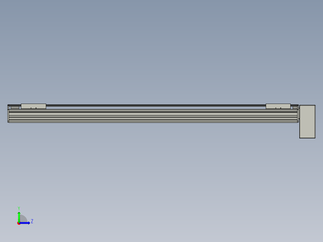 直线模组WG-LHB12-S1050-LD设计图纸左视图