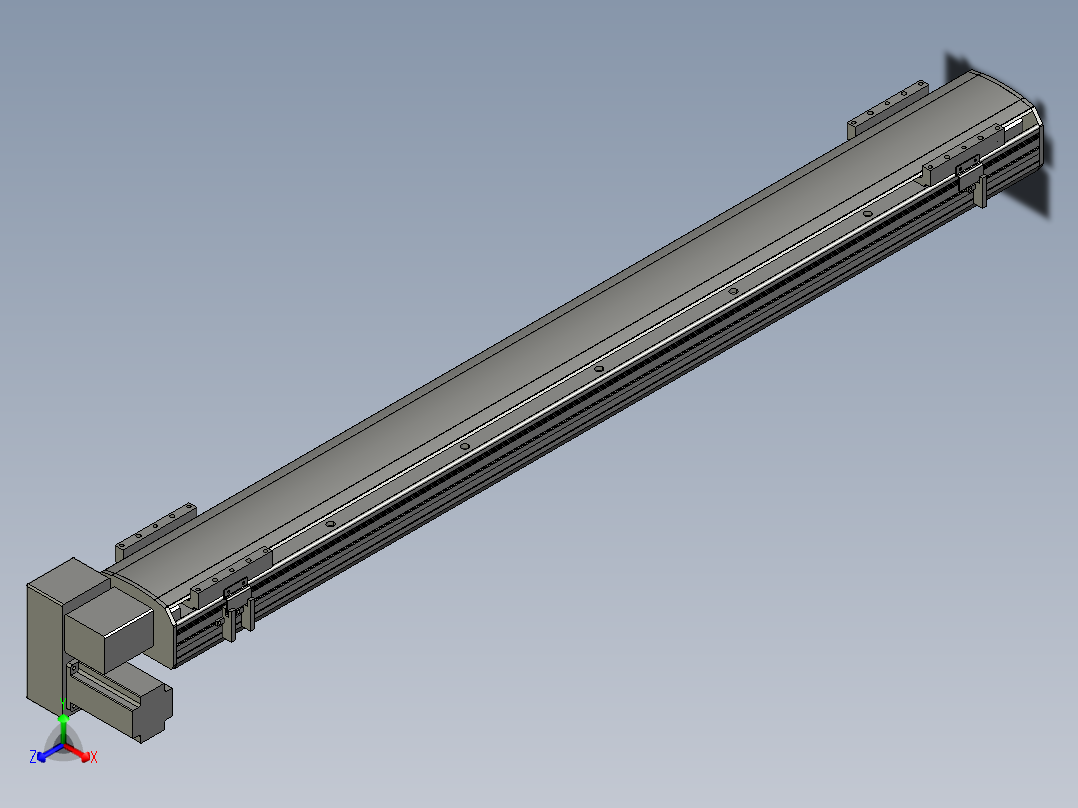 直线模组WG-LHB12-S1050-LD设计图纸正等轴测图
