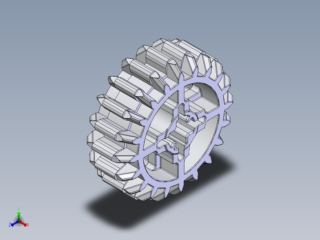32269 White Technic Gear 20 Tooth Double Bevel.SLDPRT