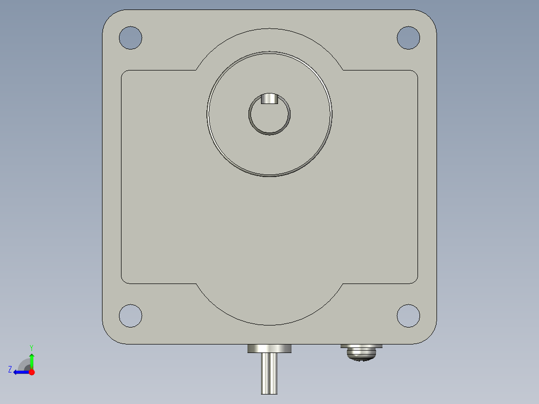 M8MX25G4Y+MX8G3B微型齿轮调速马达右视图