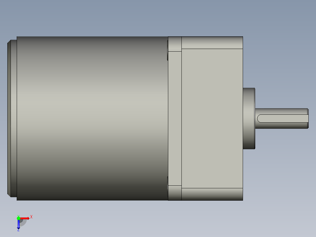 M8MX25G4Y+MX8G3B微型齿轮调速马达俯视图