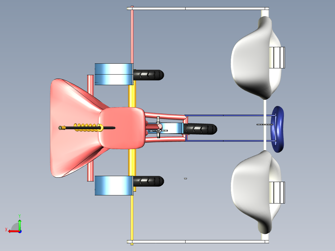 水路两栖自行车后视图