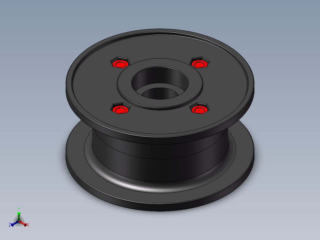 链板被动轮正等轴测图