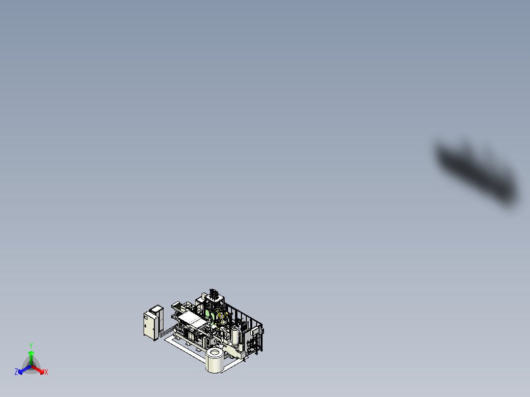 350T压铸周边自动化step正等轴测图
