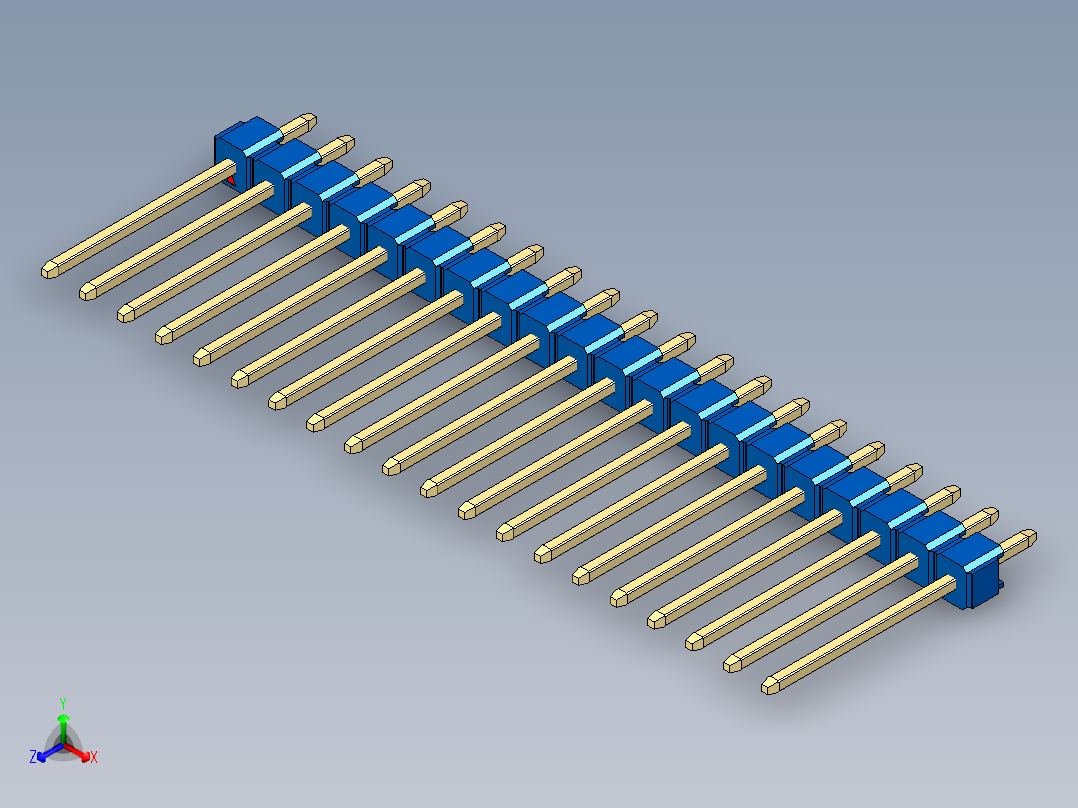 彩色公头100mil（2.54mm）系列-DS1021_blue_1x20p_100mil_Type5_rev1.0