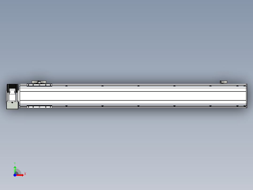 同步带滑台-半封闭B13H-L45-S1000-LU-P40-D3前视图