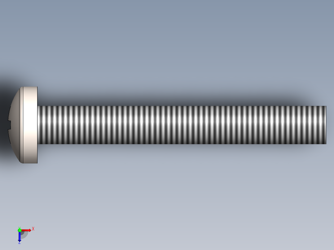 螺丝 M4 十字盘头-M4x30 Screw head.SLDPRT俯视图