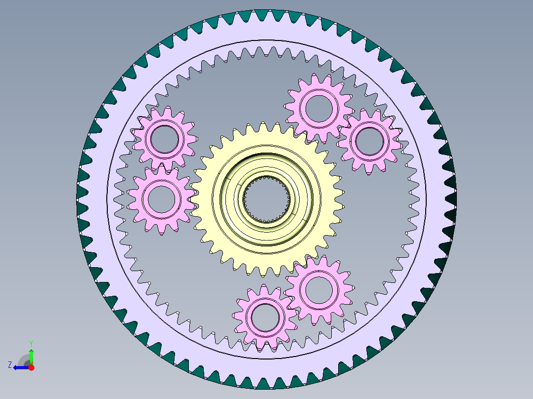 齿轮啮合 (90)右视图