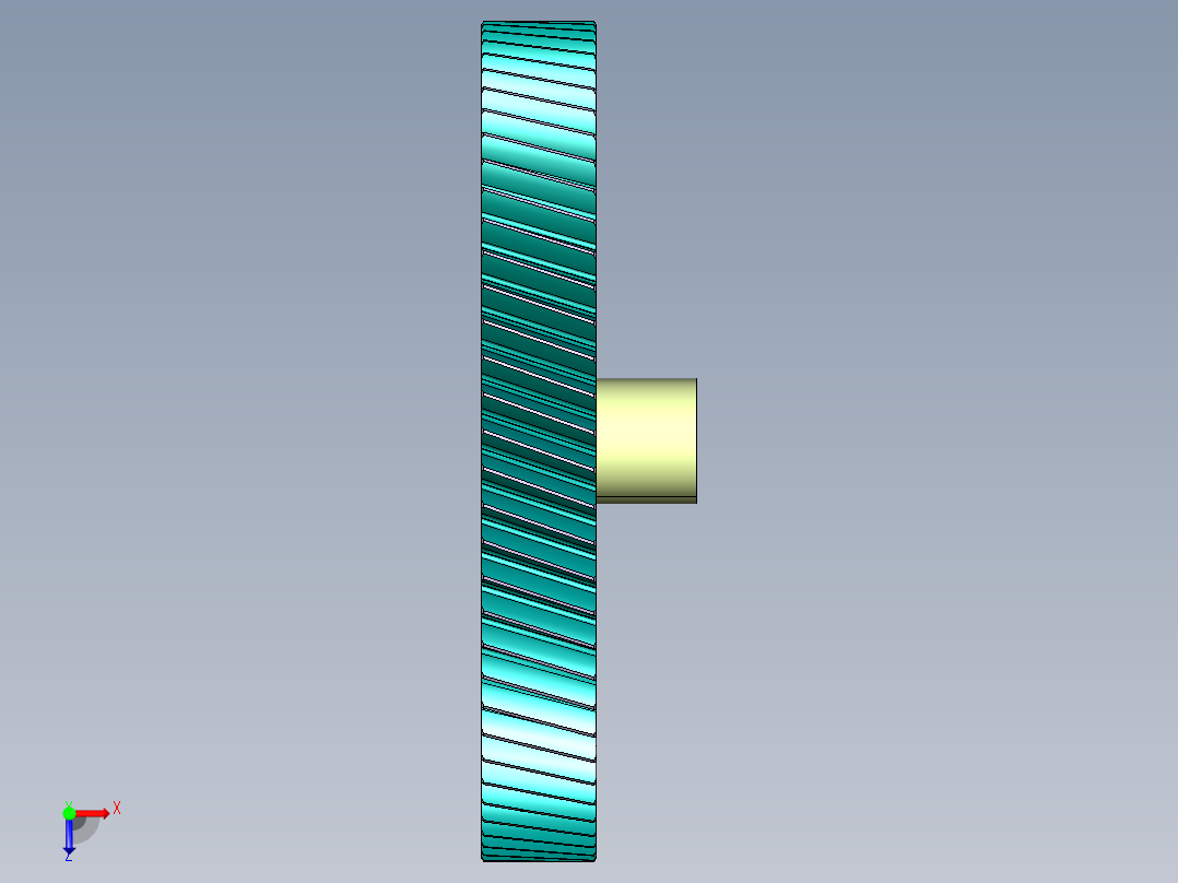 齿轮啮合 (90)俯视图