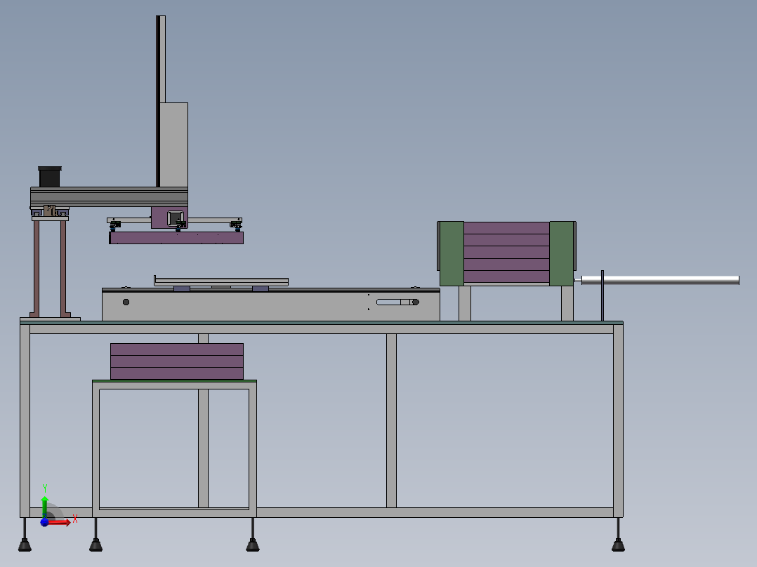 机械手全自动装盘机前视图