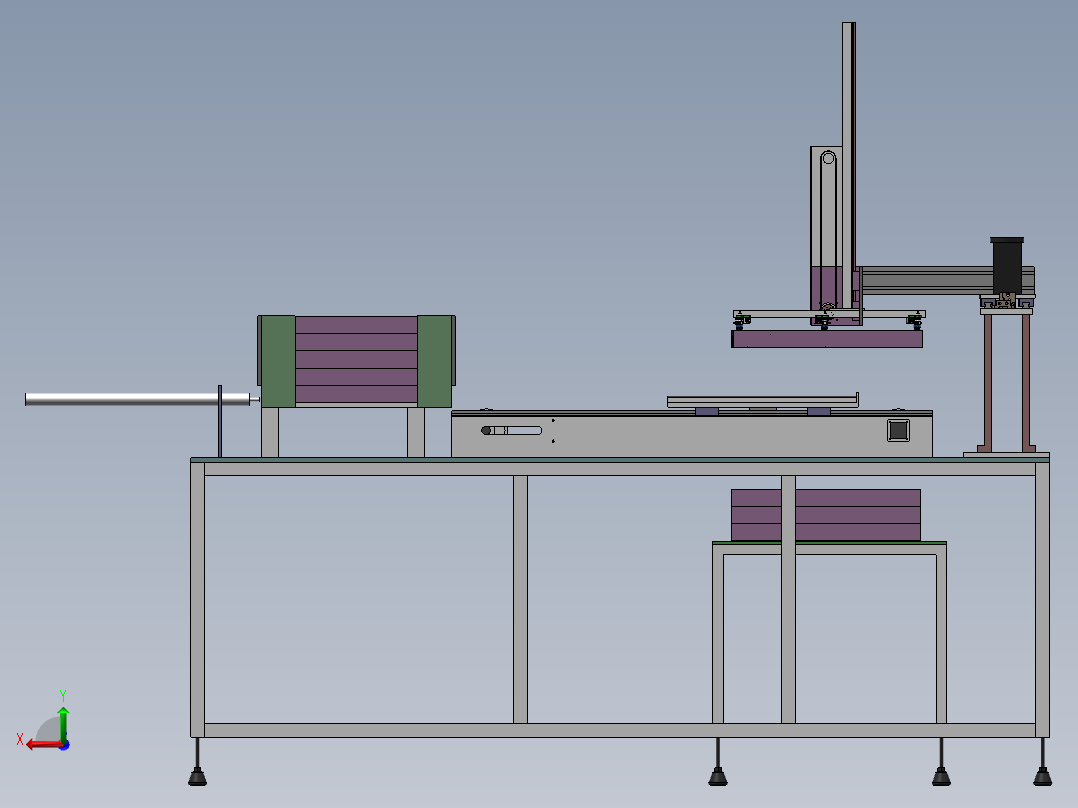 机械手全自动装盘机后视图