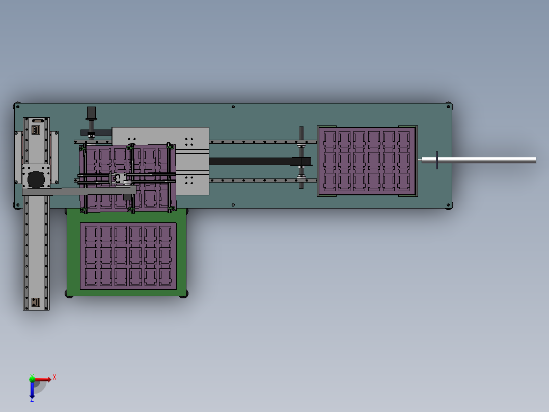 机械手全自动装盘机俯视图
