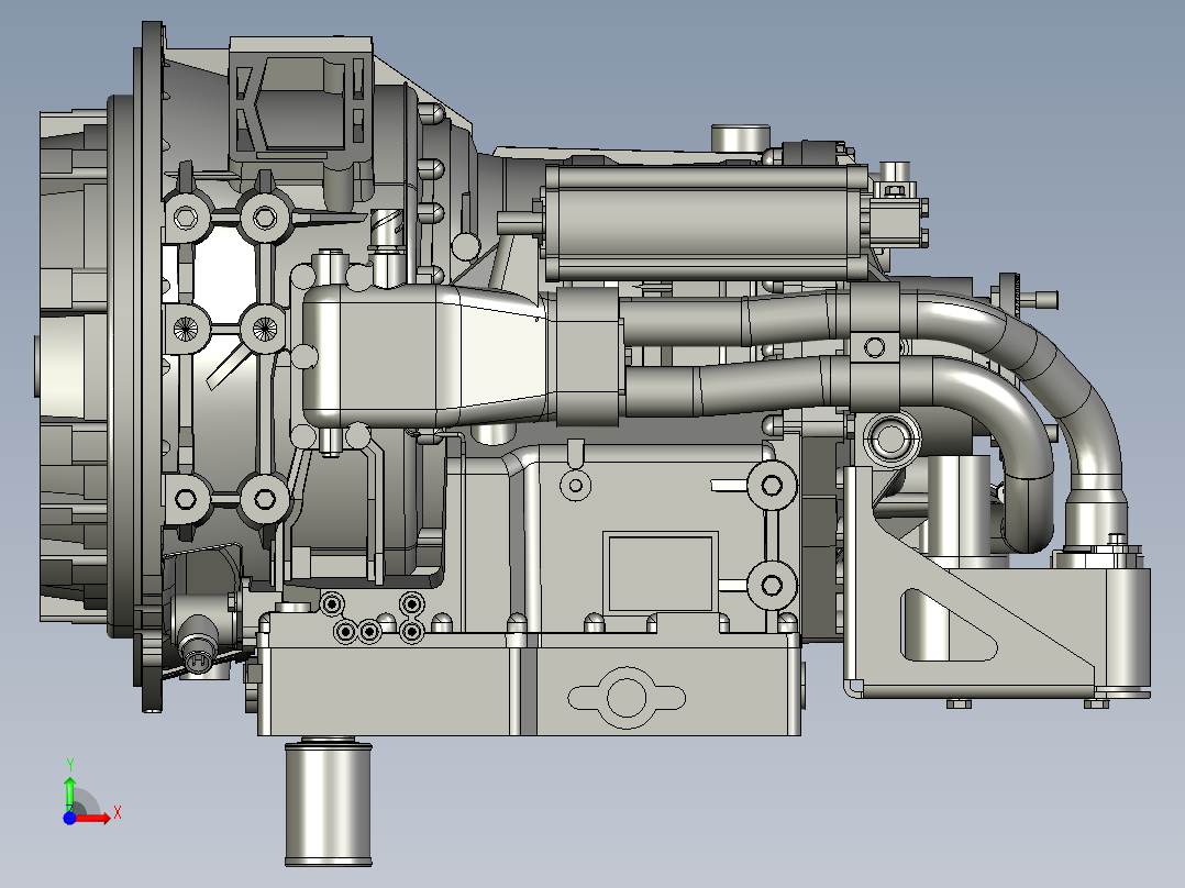 bv-zf-5hp592齿轮箱前视图
