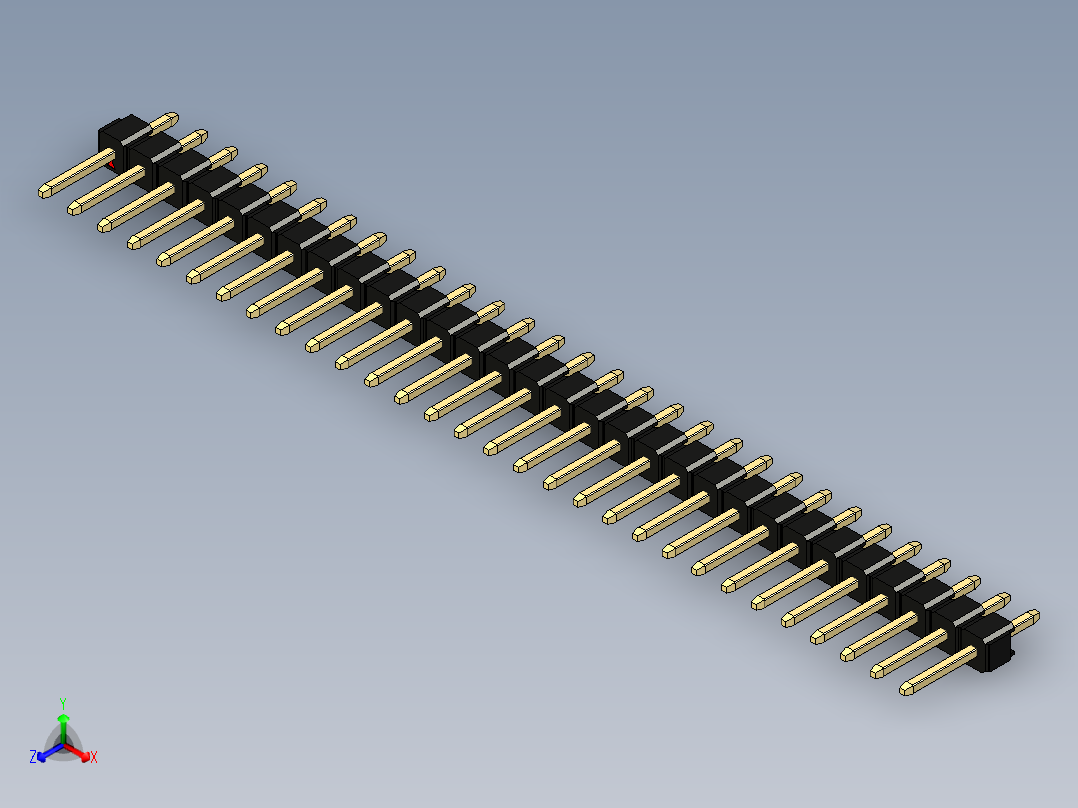 彩色公头100mil（2.54mm）系列-DS1021_black_1x30p_100mil_Type1_rev1.0