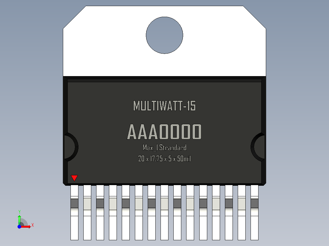 multiwatt-ST 封装-MULTIWATT-15_Max_LStrandard_rev1.1前视图