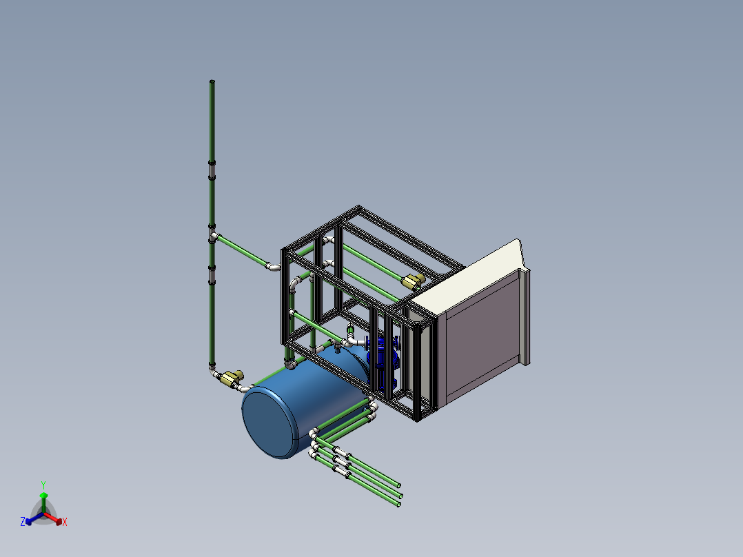 水肥一体机正等轴测图