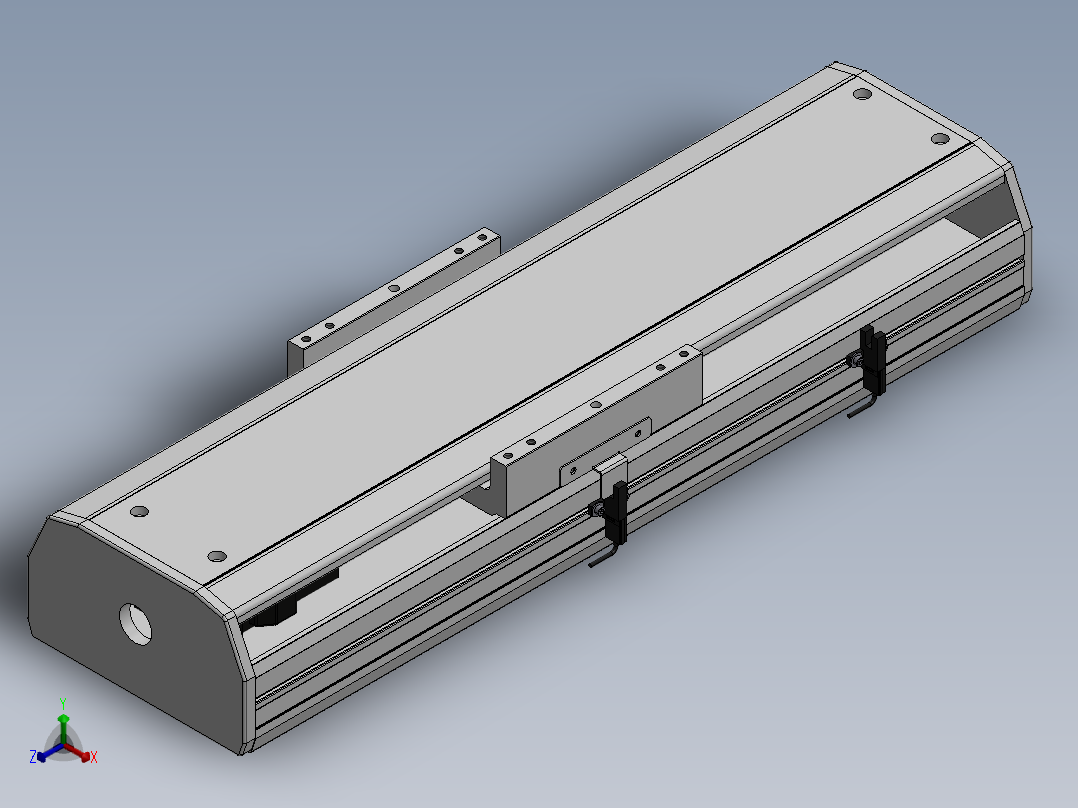 精密模组MY170-T10-200L-M-P40B-C4-C正等轴测图