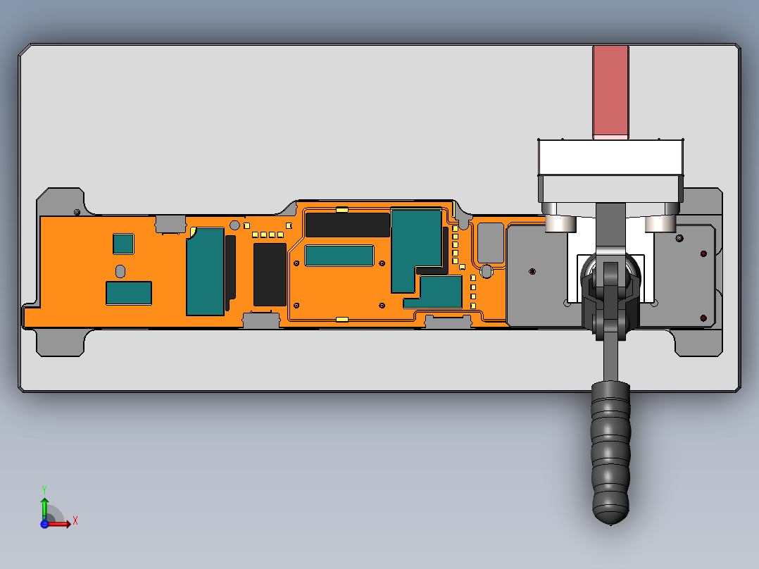 A0199-Thermal 贴合小冲压件治具压合底座前视图