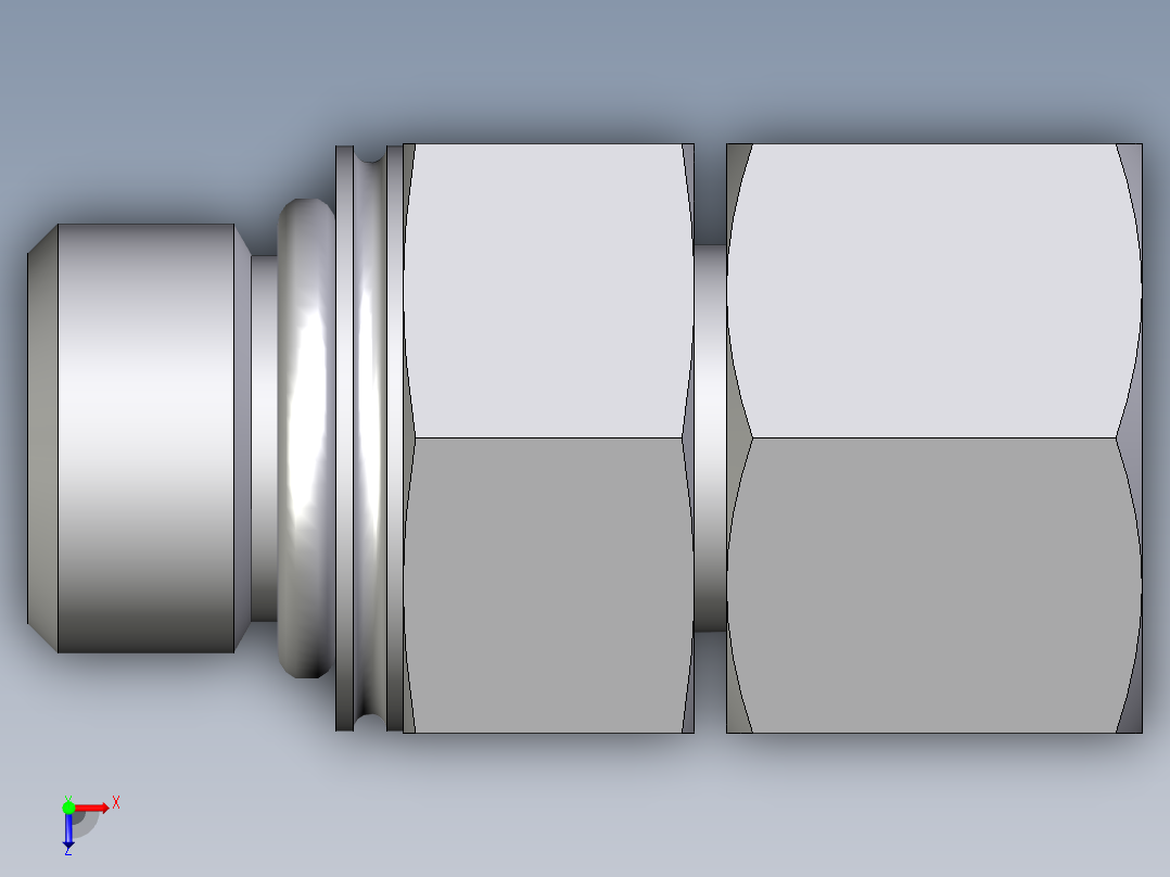 卡套式工业通用硬管接头EO_Swivel_connector_EGEO12LMCF俯视图