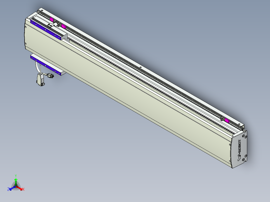 威洛博VL系列直线电机模组-VL14S2-S850正等轴测图