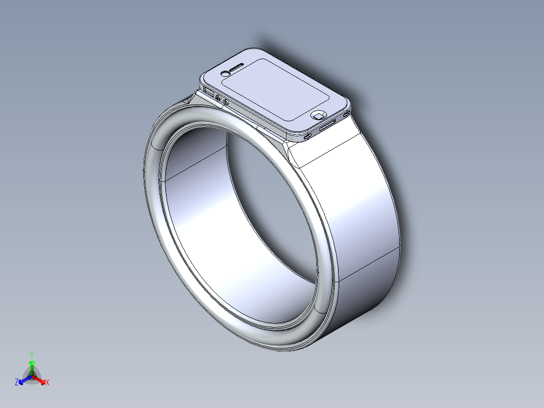 苹果概念手表正等轴测图
